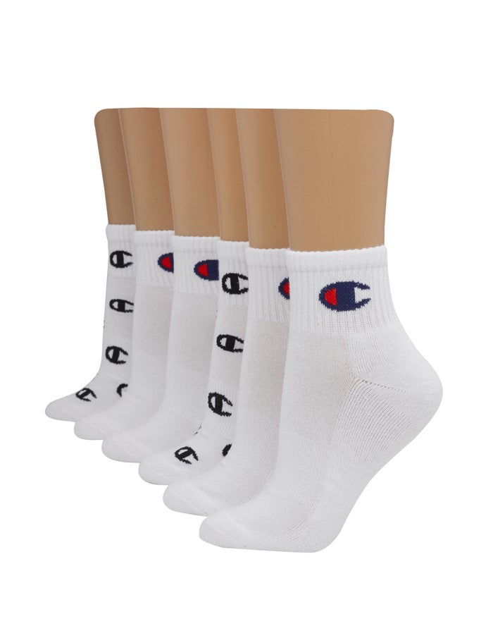 Calcetines Champion Mujer - Ankle C Logo 6-Pairs ( Blancas ) 4857130-BZ